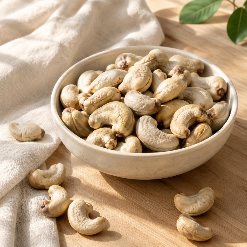 Premium cashew kernels sourced by Jyoti Enterprises